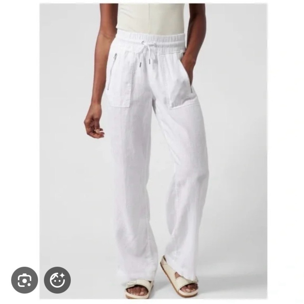 Athleta Cabo white linen pants - size 6